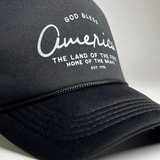 God Bless America Trucker - Black