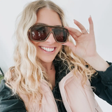 Leah Retro Oversized Aviator Sunnies
