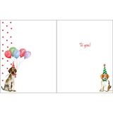 Birthday Party Dogs Birthday Greeting Card