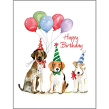 Birthday Party Dogs Birthday Greeting Card