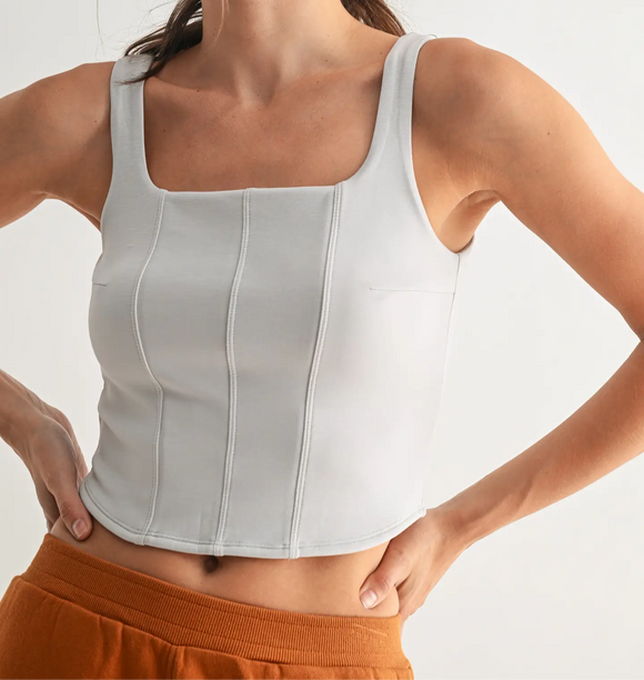 Weak & Strong Corset Tank - 2 colors
