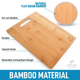 Premium Bamboo Wood Cutting Board Set