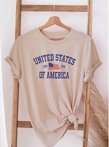 Vintage Tan America Tee