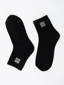Black Happy Feet Socks