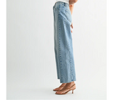 High Rise Twist Seam Barrel Jeans