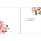 Anniversary Greeting Card - Charming Flower Vase