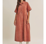 Crying Out Mineral Washed Midi Dress