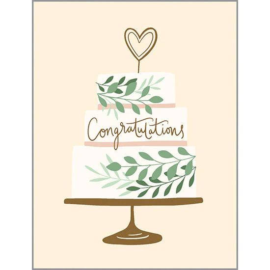 Congratulations Cake Wedding Greeting Card