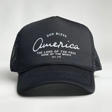 God Bless America Trucker - Black