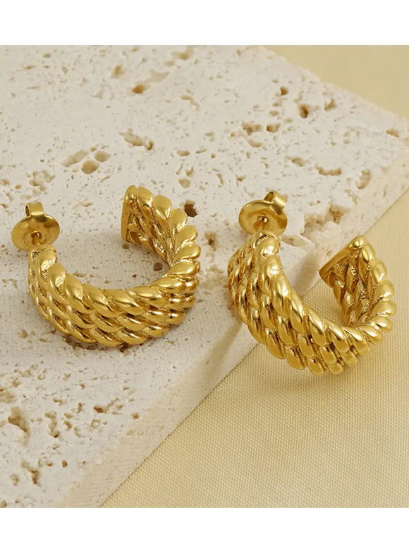 Let Go 18k Gold Plated Hoops