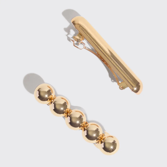 Charlie Gold Metal Barettes