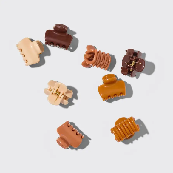 Recycled Plastic Mini Claw Clips 8pcs