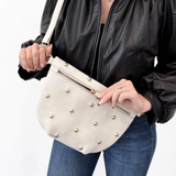 Cream Goldie Studded Bum Bag
