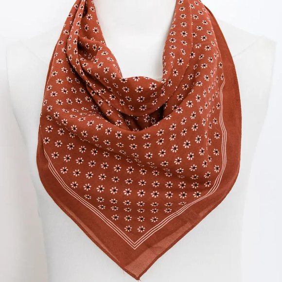 Rust Daisy Bandana