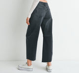 Letting Go Raw Hem Barrel Jean