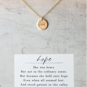 Hope Necklace 14k Gold Filled