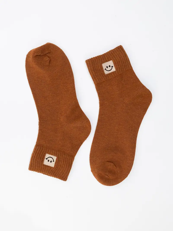 Rust Happy Feet Socks