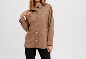 Dead End Road Faux Suede Jacket