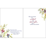 Scripture Greeting Card : Yellow+ Purple Flowers