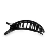 Large Round Flat Hair Clip Jet Black