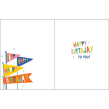 Birthday Greeting Card - Birthday Flags