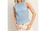 Grateful Smocked Sleeveless Top