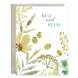 Get Well Greeting Card - Relaxing Greens