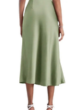 Live Forever High Waist Satin Midi