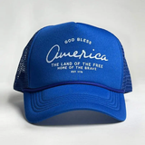 God Bless America Trucker - Royal