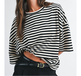 Ivory + Black Boyfriend Tee