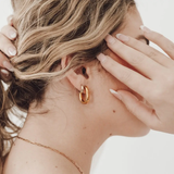 Chain Me Oval Hoop Earrings