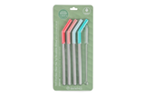 5pc Stainless Steel Straws with Flex Tips