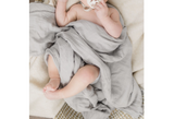 Hello Baby Light Grey Muslin Swaddle Blanket