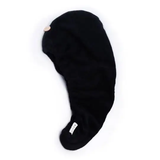 Black Microfiber Hair Towel