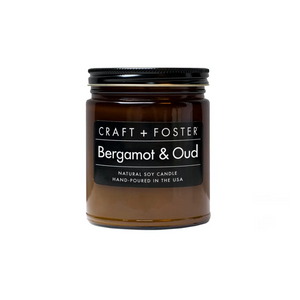 Bergamot & Oud 8oz Soy Candle