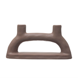 Matte Brown Finish Stoneware Taper Holder