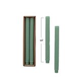 10" Mint Hobnail Taper Candle Set