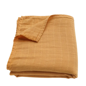 Hello Baby Ochre Muslin Swaddle Blanket