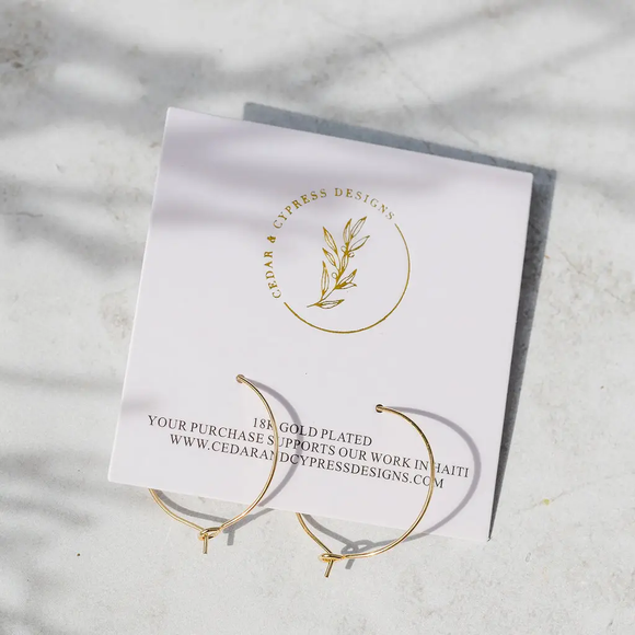 Testify Dainty Gold Hoop Earrings