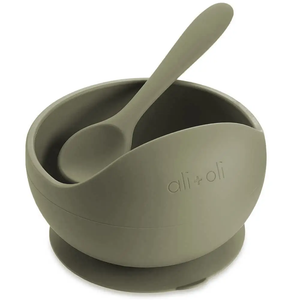 Dream Babe Sage Silicone Suction Bowl + Spoon Set