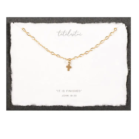 Tetelestai Cross Necklace