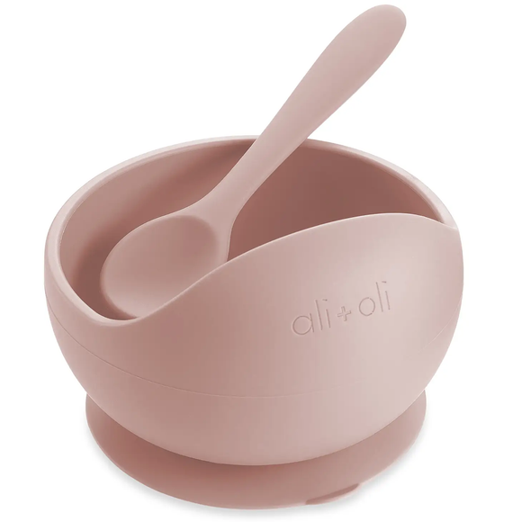 Dream Babe Blush Silicone Suction Bowl + Spoon Set