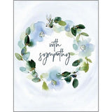 Sympathy Card - Soft Blue Wreath