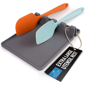 Extra Large Silicone Utensil Rest + Drip Pad